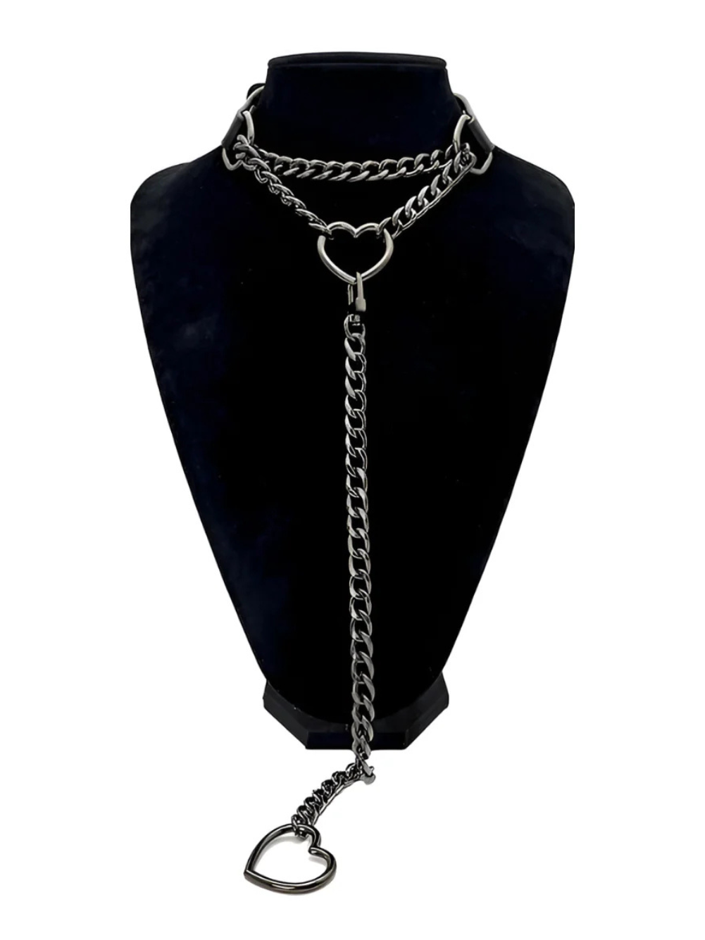 Swivel Clasp Leather Choker Collar