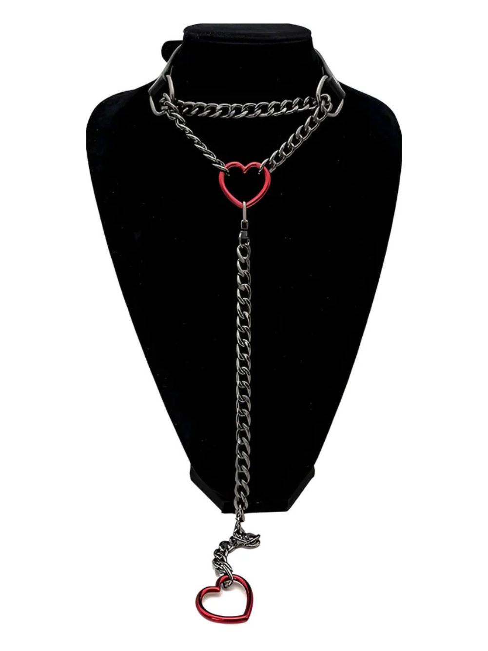 Swivel Clasp Leather Choker Collar
