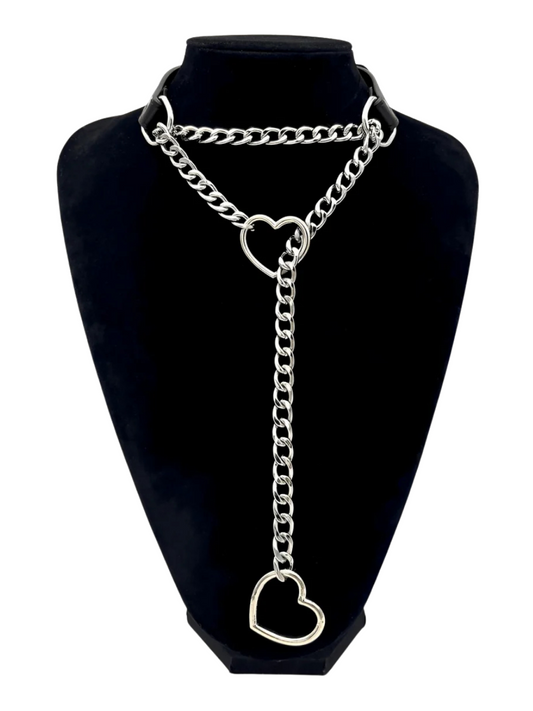 Leather Choker Slip Chain