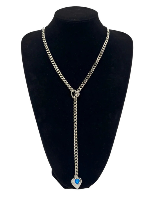 Heart Crystal Charm Slip Chain