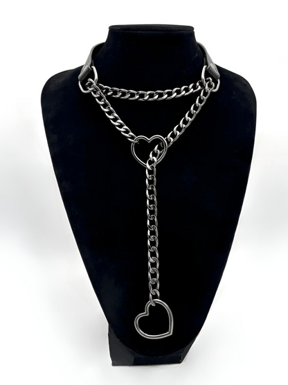 Leather Choker Slip Chain