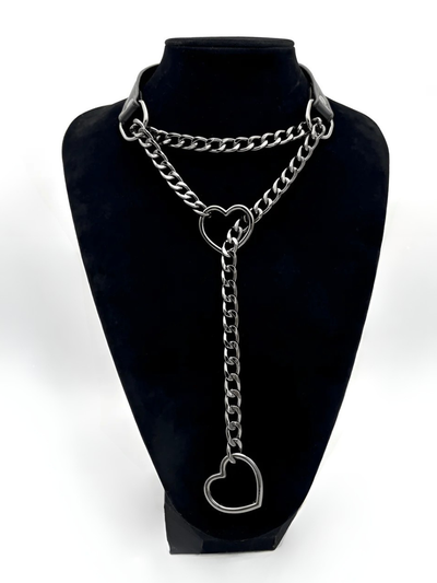 Leather Choker Slip Chain