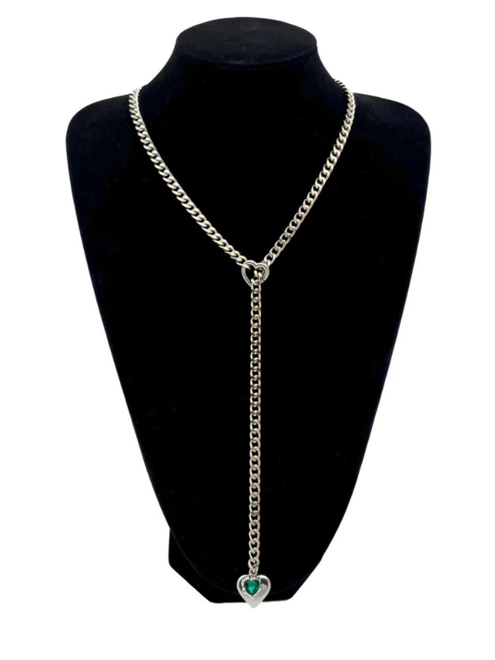 Heart Crystal Charm Slip Chain