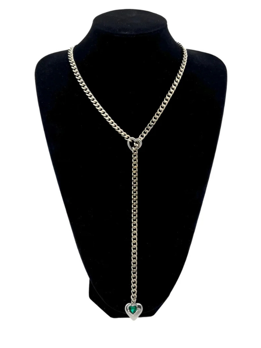Heart Crystal Charm Slip Chain