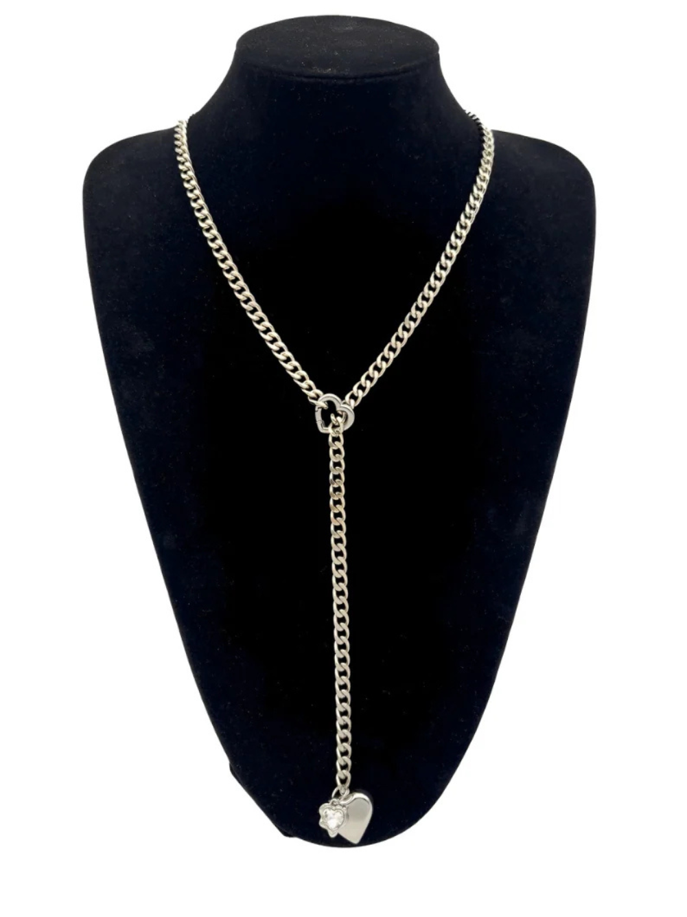 Heart Crystal Charm Slip Chain
