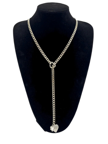 Heart Crystal Charm Slip Chain