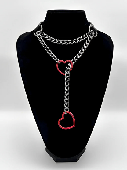 Leather Choker Slip Chain