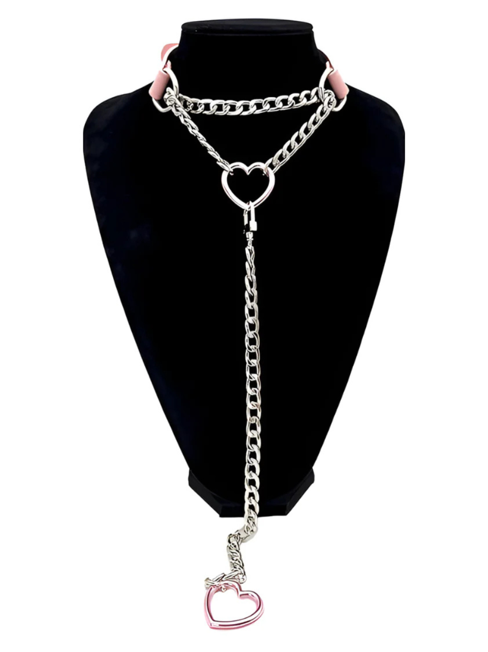 Swivel Clasp Leather Choker Collar