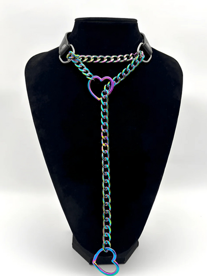 Leather Choker Slip Chain