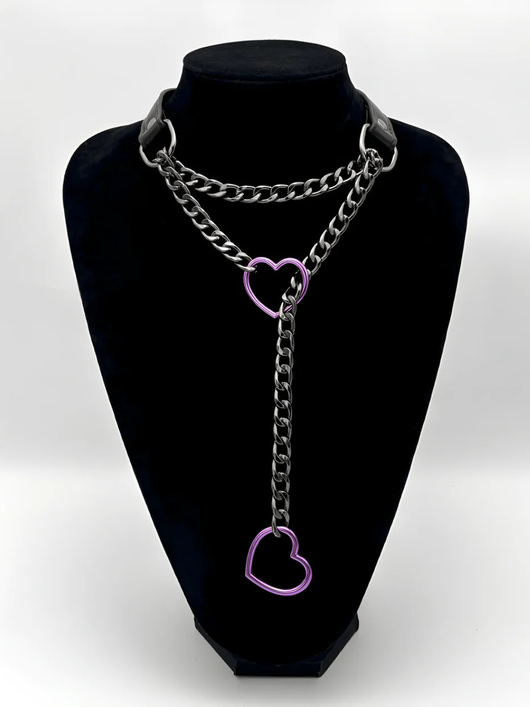 Leather Choker Slip Chain