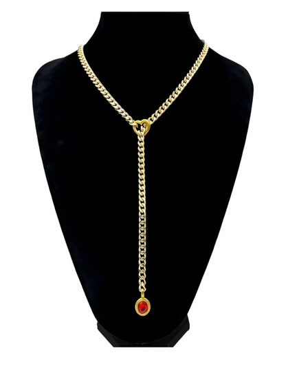 Crystal Charm Slip Chain