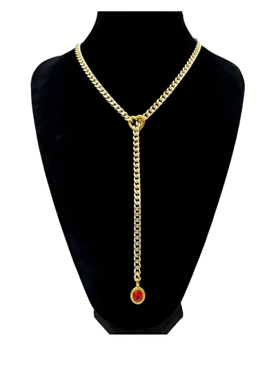 Crystal Charm Slip Chain